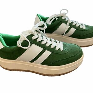 Madden Girl Green and White Athletic Shoes- women’s size 8.5, new never worn.